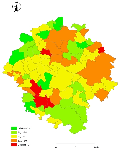 přírodní podmínky střední povltaví produkční schopnost zmenseno